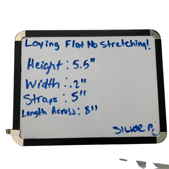 🟣 VINTAGE Silver Floral Strapped Mini Wallet Snap Purse - Picture 5 of 5